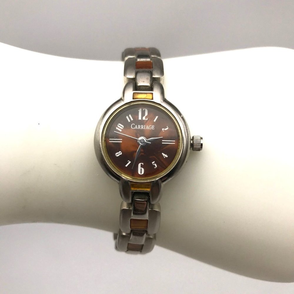 Carriage by Timex Ladies Quartz Watch Stainless Steel Band New Battery